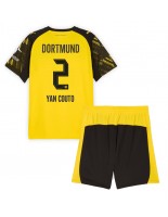 Borussia Dortmund Yan Couto #2 Hjemmedraktsett Barn 2025-26 Korte ermer (+ bukser)
